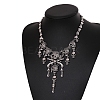 Alloy Skull Bib Necklace LS-NJEW-L175-01AS-1