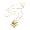 Brass Micro Pave Cubic Zirconia Letter Pendant Necklaces LS-KK-Z069-01G-M-2