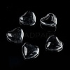 Transparent Glass Heart Cabochons GGLA-R021-8mm-6