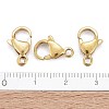 Ion Plating(IP) 304 Stainless Steel Lobster Claw Clasps STAS-H353-E-02G-4