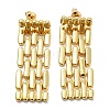 Brass Rectangle Dangle Stud Earrings EJEW-D067-02G-1