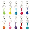 Polyester & Spandex Braided Ball Pendant Keychain KEYC-JKC00441-1