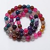 Natural Agate Round Beads Strand X-G-L084-6mm-09-3