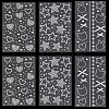 6 Sheets 3 Styles Acrylic Rhinestone Face Body Stickers AJEW-SP0002-68A-1