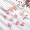  6 Pairs Natural Quartz Wire Wrapped Earrings for Girl Women EJEW-NB0001-07-5