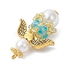 Pearlized Glass Pearl & Glass Pendants PALLOY-MZ00978-05-4