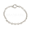 Non-Tarnish 304 Stainless Steel Cable Chain Bracelets for Women BJEW-Q344-05P-1