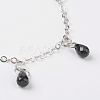Faceted Natural Gemstone Anklets AJEW-AN00222-3