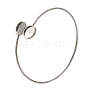 304 Stainless Steel Cuff Blank Bangle Bases with Round Tray STAS-Z088-03B-P-1