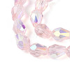 Transparent Electroplate Glass Beads Strands LS-EGLA-N023-6x8mm-A03-3
