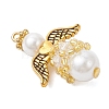 Pearlized Glass Pearl & Glass Pendants PALLOY-MZ00978-02-3