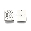 Ion Plating(IP) Brass Micro Pave Clear Cubic Zirconia Charms KK-C005-12P-1