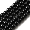 Natural Black Obsidian Beads Strands G-L632-A01-8mm-2