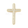 Brass Micro Pave Cubic Zirconia Beads KK-H203-11A-G-1