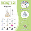 90Pcs 9 Styles Glass Triangle Pendants PALLOY-TAC0258-4