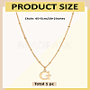 1Pc Brass Chain & 304 Stainless Steel Letter Pendant Necklaces NJEW-LP0001-35G-G-2