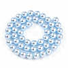 Baking Paint Pearlized Glass Pearl Bead Strands HY-N002-8mm-A05-3