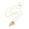 Brass Micro Pave Cubic Zirconia Letter Pendant Necklaces LS-KK-Z069-01G-P-2