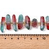 Electroplated Natural Quartz Crystal Beads Strands G-F800-D16-4