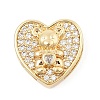 Brass Micro Pave Cubic Zirconia Slide Charms ZIRC-I068-05G-2