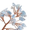 Natural Aquamarine Chips & Agate Pedestal Display Decorations DJEW-A001-04H-3