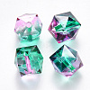 Two Tone Transparent Spray Painted Acrylic Beads LS-ACRP-T005-26Q-1