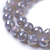Electroplate Natural Grey Agate Beads Strands G-F627-01-C01-3