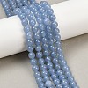 Natural Angelite Beads Strands G-G286-A01-6mm-1
