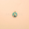 Golden Tone Alloy Enamel Pendants PW-WGF7304-02-1