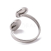 Non-Tarnish 201 Stainless Steel Open Cuff Ring Findings LS-X-STAS-E124-01P-3