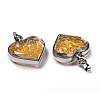 Glass Bottle Pendants G-Z010-02G-2