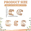 100Pcs 5 Styles Iron Hair Decoration AJEW-ME0001-49-2