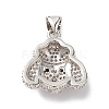 Brass Micro Pave Cubic Zirconia Pendants KK-M240-12G-3