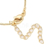 Rack Plating Natural Paua Shell Pendants Necklace NJEW-B104-01A-01G-3