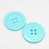 Mixed Dyed Resin Flat Round Buttons X-RESI-D030-13mm-M-2