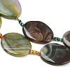 Natural Banded Agate Beads Strands G-P605-L02-04-5