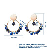 Brass Dangle Stud Earrings EJEW-JE04163-03-9