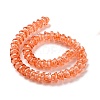 Transparent Glass Beads Strands LAMP-H061-01D-06-3