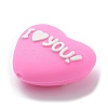 Valentine's Day Food Grade Silicone Focal Beads SIL-Z016-03B-2
