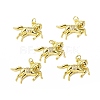 Brass Micro Pave Cubic Zirconia Pendants KK-E068-VB292-4