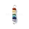 7 Chakra Gemstone Beaded Connector Charms PALLOY-JF02531-01-3