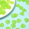 Transparent Frosted Acrylic Leaf Charms FACR-YW0001-06B-2