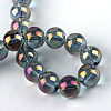 Electroplate Glass Beads Strands X-EGLA-Q062-6mm-A03-3