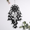 Iron Woven Web/Net with Feather Pendant Decorations PW-WG60818-01-1