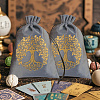 Rectangle Gold Stamping Velvet Tarot Storage Drawstring Bags for Divination ABAG-WH20001-25A-7