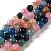 Dyed Natural Multi-Color Agate Beads Strands G-R177-10mm-07-1