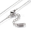 Valentine's Day 304 Stainless Steel Pendant Necklaces NJEW-I240-08-5