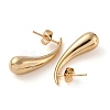 Ion Plating(IP) 304 Stainless Steel Teardrop Stud Earrings for Women LS-EJEW-A104-14G-2