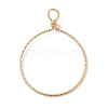 Copper Open Back Bezel Pendants PALLOY-JF01151-02-2