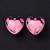 Glass Heart Beads GLAA-D005-01-4